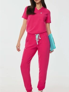 Garde Malade Women's ROSIE SILVADUR Hot Pink Scrub Pants